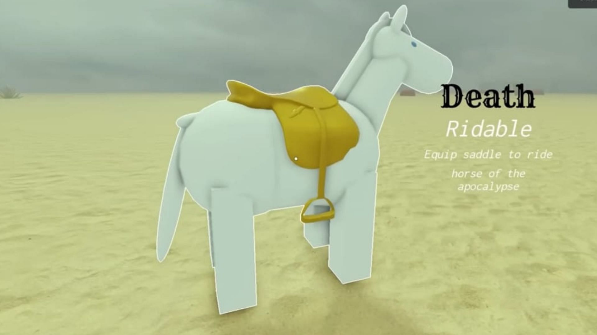 The Death Horse restores the player's health (Image via Roblox)
